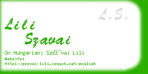 lili szavai business card